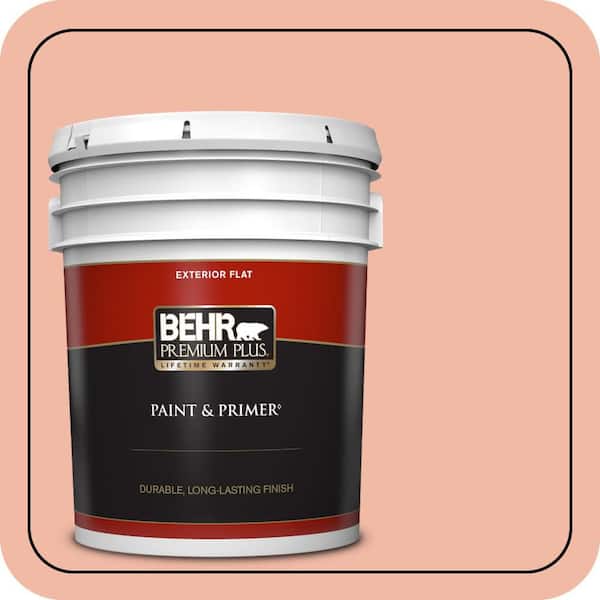 BEHR PREMIUM PLUS 5 gal. #220C-3 Antique Cameo Flat Exterior Paint & Primer
