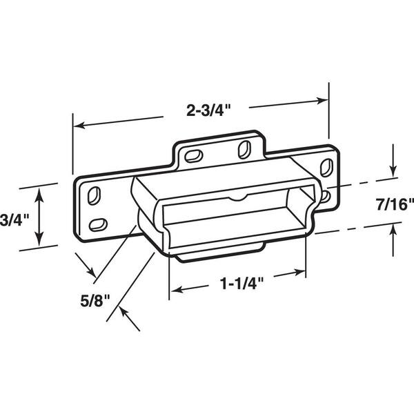 Pack of 2 Prime-Line Products R 7133 Drawer Track Back Plate, 