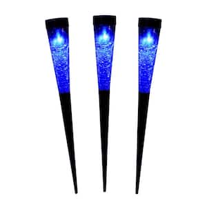 15.5 in. Tall Blue Solar Sparkle Cones (Pack of 3)