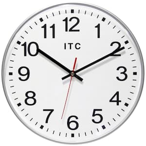 Prosaic 12 in. Business Clock, Silver