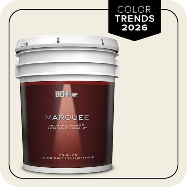 BEHR MARQUEE 5 gal. Designer Collection #DC-003 Blank Canvas Matte Interior Paint & Primer