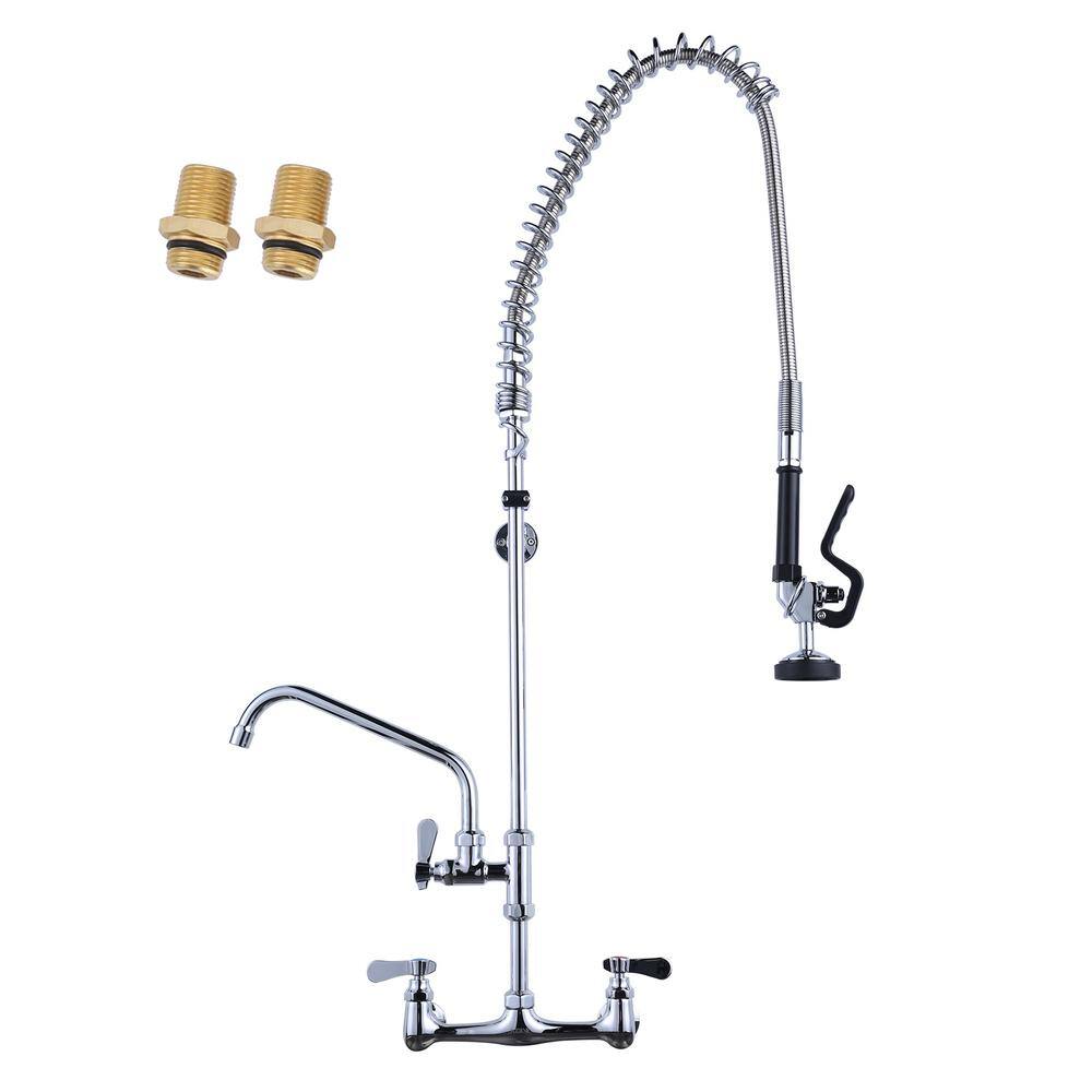 43 in. Triple Handles Pull Down Sprayer Kitchen Faucet with Advanced Spray and Pre-Rinse Sprayer in Chrome price history on PriceWatchPro