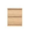 Frontal view of the Scottsdale Jackson Hickory 2-drawer nightstand.