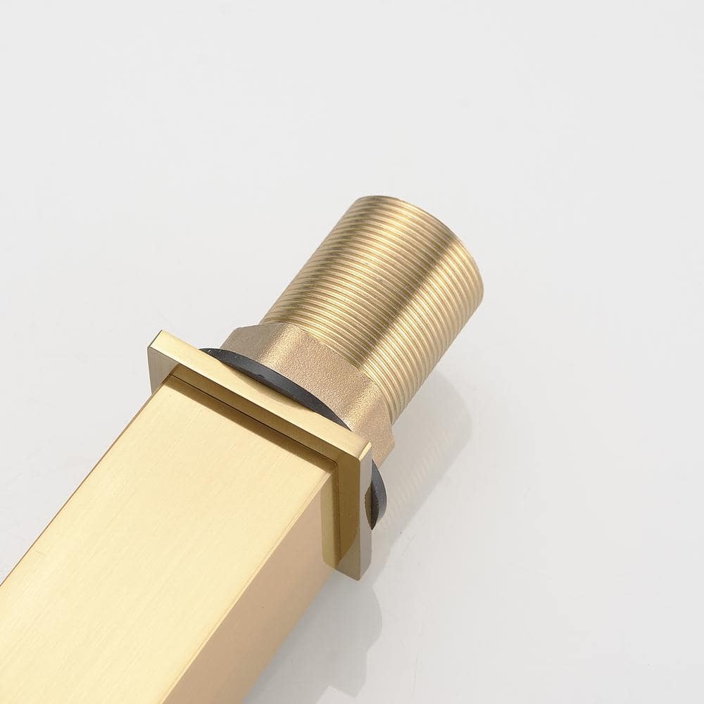 Brushed Gold Stainless Steel Single-Handle Bathroom Faucet