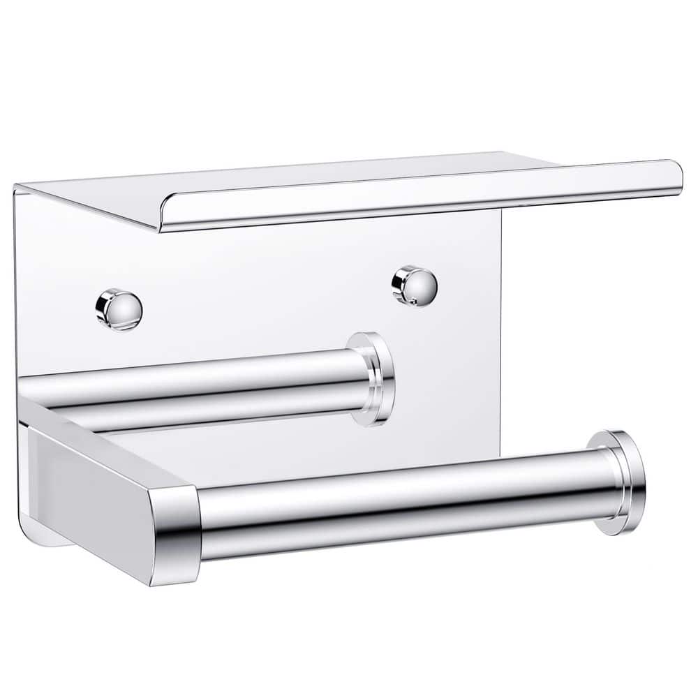Wall Mount Stainless Steel Toilet Paper Holder with Mobile Phone Storage Shelf in Polished Chrome price history on PriceWatchPro