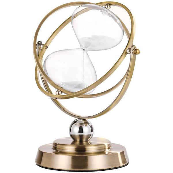 Antique White Sand Metal 9in. Hour Glasses