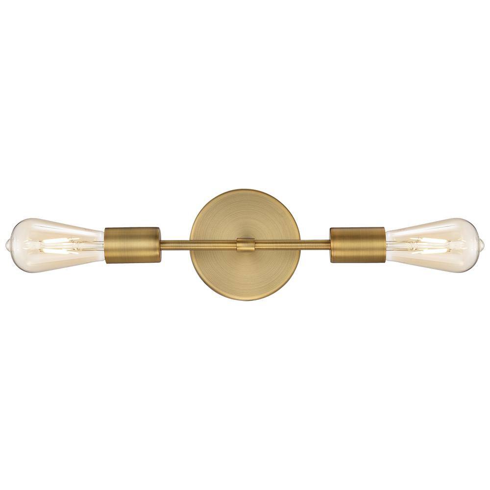 Iconic Dimmable LED Wall Sconce in Antique Brushed Brass and Black