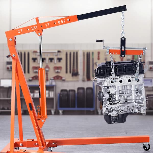 SKYSHALO Hydraulic Long Ram Jack 8 Ton Engine Hoist Cylinder with
