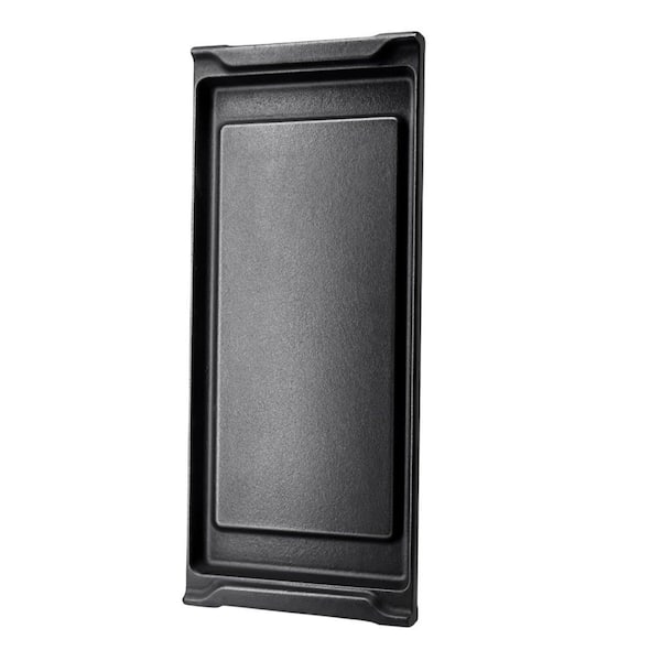 1-Piece Black Cast Iron Griddle Plate Heavy Duty Even Heating Nonstick Gas Cooktop Compatible Set with GE