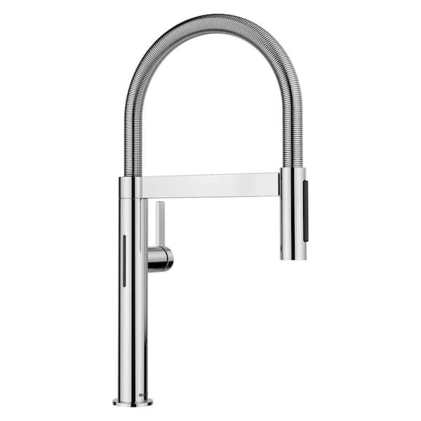 Culina II Chrome 17.4 in. H Pull Down Sprayer Kitchen Faucet with 180 Degree Spout Swivel