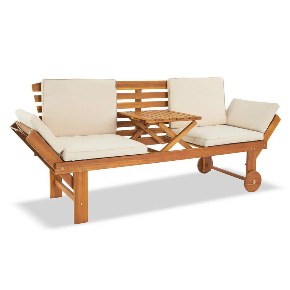 Wooden bench type sofa top