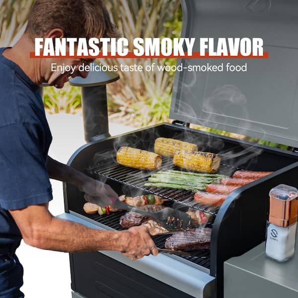 572 sq. in. Pellet Grill and Smoker in Stainless Steel with PID Controller