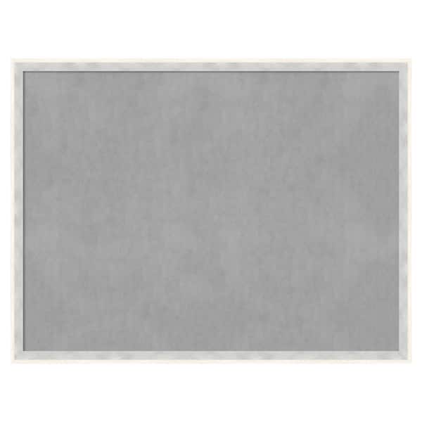 Amanti Art Paige White Silver 25 in. x 19 in Framed Magnetic Board