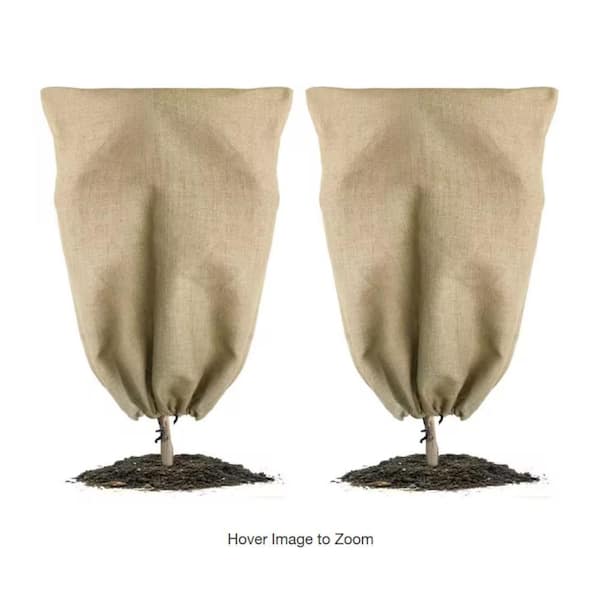 40 in. x 24 in. Burlap Winter Plant Cover Bags with Rope (8-Pack)