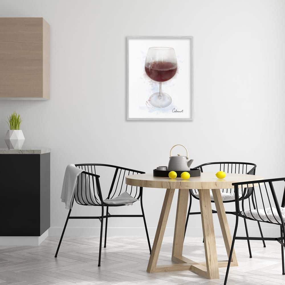 Modern Cabernet in Glass by Matthew Piotrowicz Gray Framed Food Giclee Art Print 30 in. x 24 in. price history on PriceWatchPro