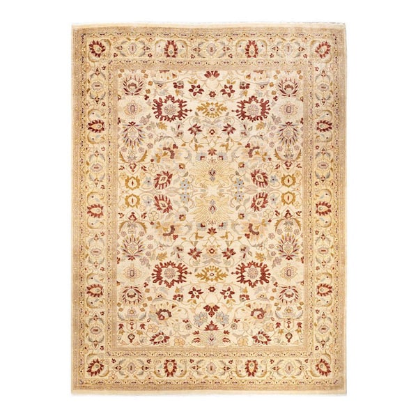 Solo Rugs Mogul One-of-a-Kind Traditional Ivory 9 ft. 1 in. x 12 ft. 1 in. Area Rug