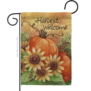 13 in. x 18.5 in. Pumpkin Sunflower Garden Flag Double-Sided Fall Decorative Vertical Flags