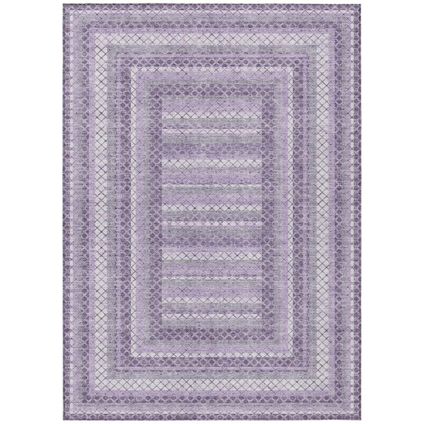 Chantille Machine Washable Indoor/Outdoor Abstract ACN2011 Lavender 3 ft. x 4 ft. Area Rug