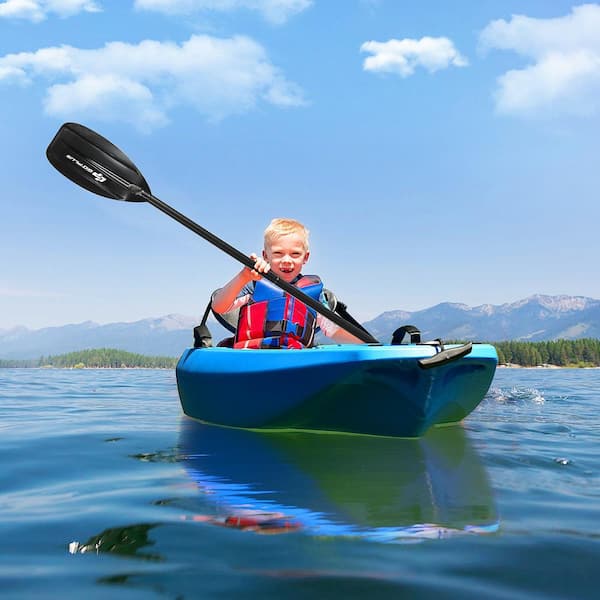 6FT Youth Kayak, Kids Recreational Rowing Fishing Boat w/Paddle