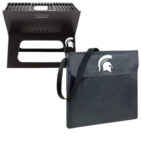 Picnic Time X-Grill Michigan State Folding Portable Charcoal Grill