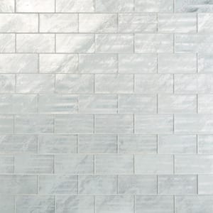 Wonder Glass Ice 4.37 in. x 8.74 in. Polished Glass Wall Tile (5.3 sq. ft./Case)