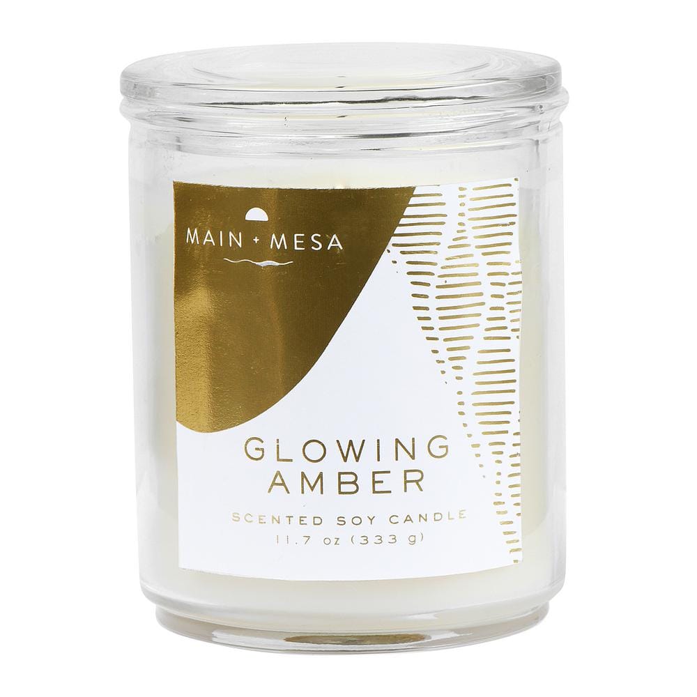 11.5 fl. oz. Glowing Amber Lidded Glass Scented Candle (1-Pack)