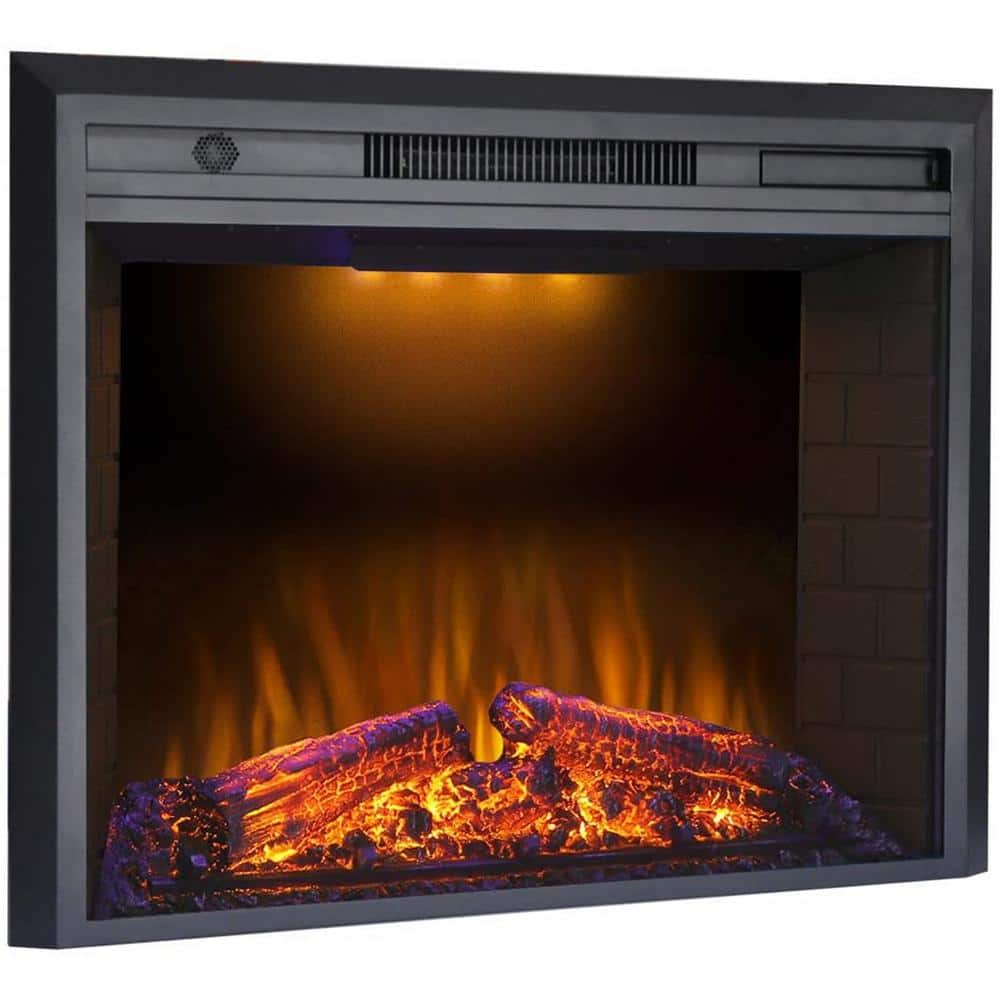 Valuxhome 36 in. 750-Watt/1500-Watt Black Electric Fireplace Insert  EF33T-HD - The Home Depot