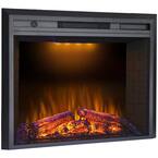 36 in. 750-Watt/1500-Watt Black Electric Fireplace Insert