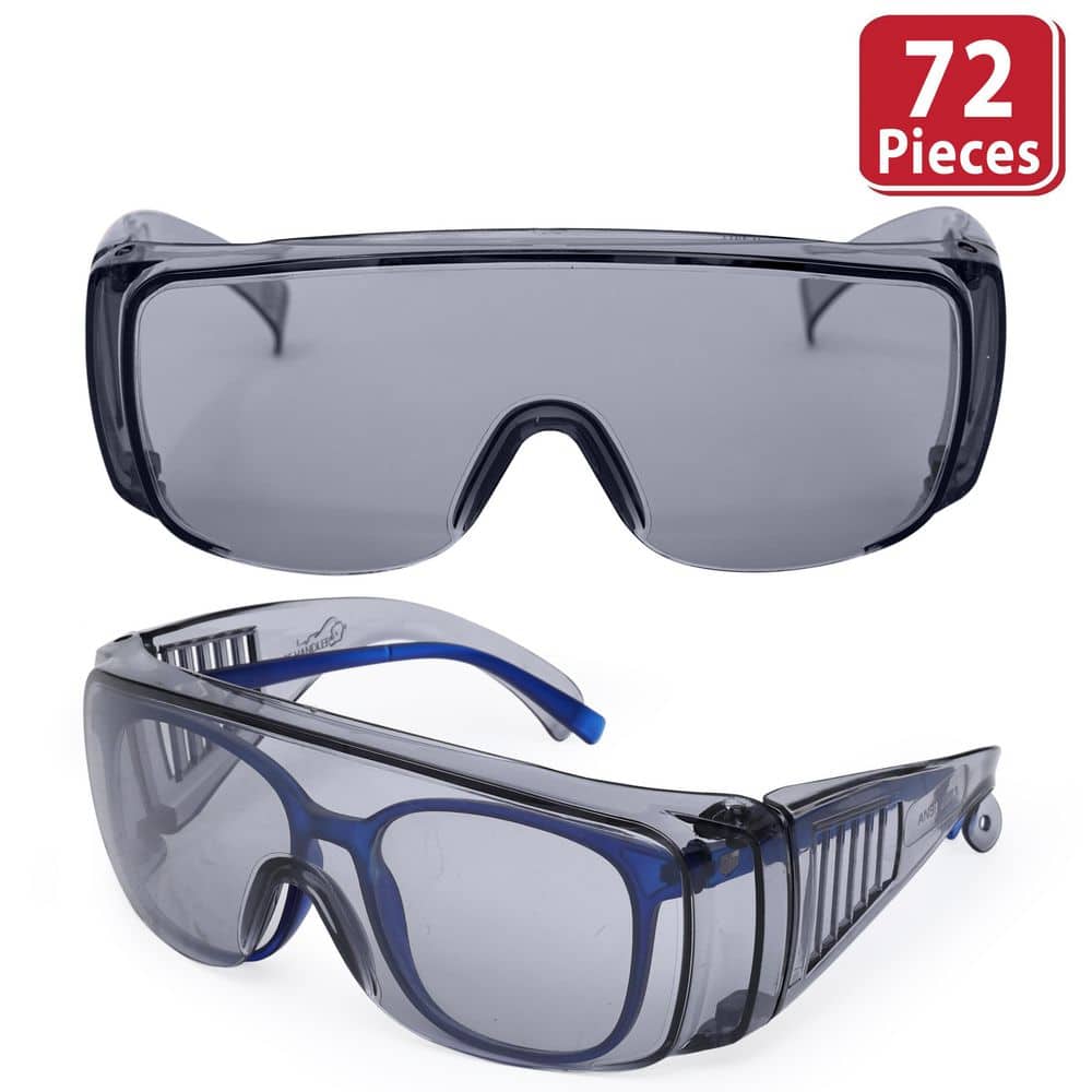 BISON LIFE Gray Diamont Vented Over Safety Glasses, Anti