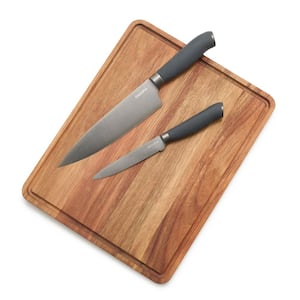 Titanium Cutlery 3 Piece Knife and Cutting Board Set