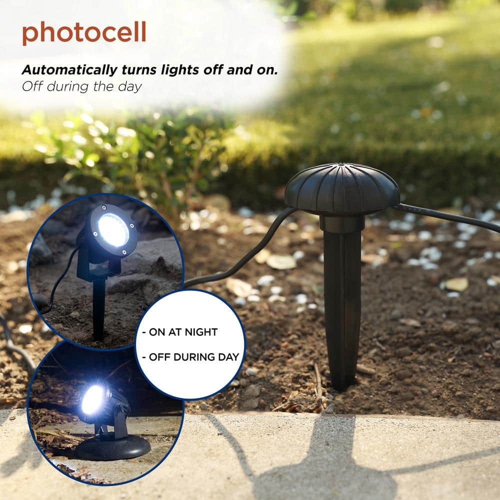 Compact Black LED Pathway Light with Transformer