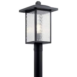 Capanna 1-Light Textured Black Aluminum Hardwired Waterproof Outdoor Post Light with No Bulbs Included (1-Pack)