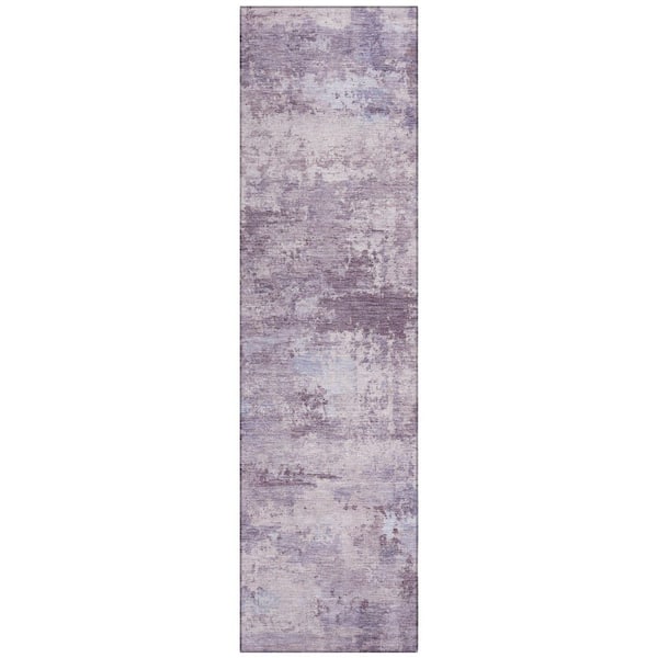 Chantille Machine Washable Indoor/Outdoor Abstract ACN2370 Lavender 2 ft. x 7 ft. Runner Rug