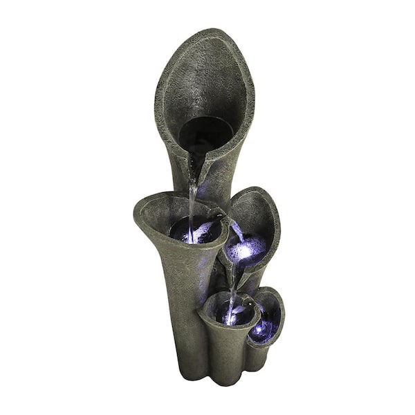 Willit 39.40 in. H Resin Waterfall Fountain with Light