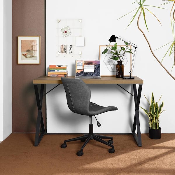 Brookside Delle Industrial 40-in Gray Classic Computer Desk in the