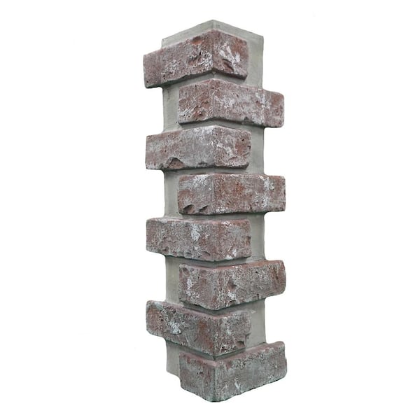 GenStone Chicago Brick 22.5 in. x 7 in. Brick Veneer Siding Outside Corner Panel