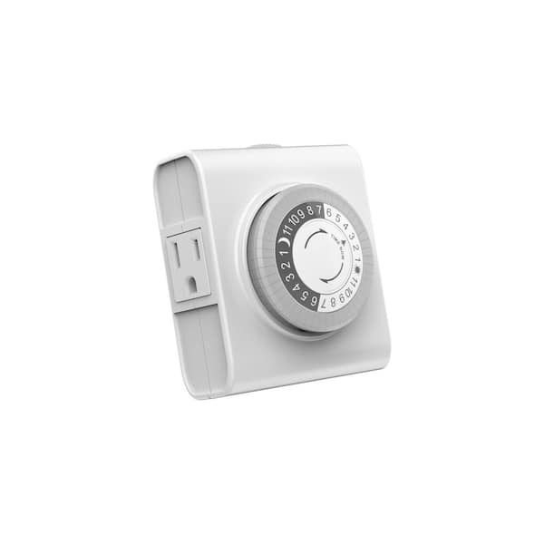 GE 24-Hour Heavy Duty Indoor Plug-In Timer, 2-Outlets, 15075