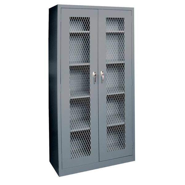 Sandusky Steel Freestanding Garage Cabinet in Charcoal (36 in. W x 72 in. H x 18 in. D)