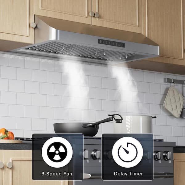 VIKIO PRO 36 in.600CFM Ducted Under Cabinet Range Hood in