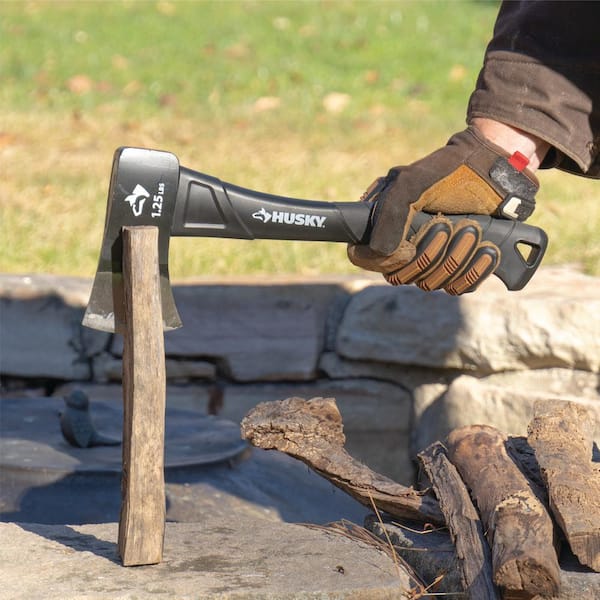 Husky 1.25 lbs. Camp Axe with 14 in. Fiberglass Handle 35294 - The
