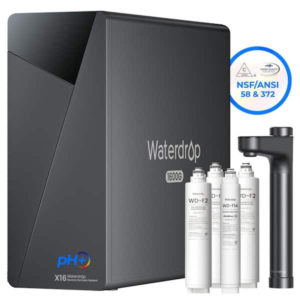 X16 Tankless RO System,NSF/ANSI 58&372 Certified,11-Stage Filtration,Includes 3 WD-F2 & 1 WD-F1A Filters,2-Year Supply