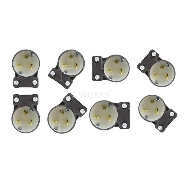 AC WORKS 20A 125V All Angles Plug with UL, C-UL Approval ASE520P-G