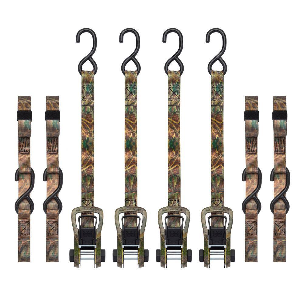 14 ft. CamoX Ratchet Tie Down Straps with 500 lb. Safe Work Load - 4 pack price history on PriceWatchPro