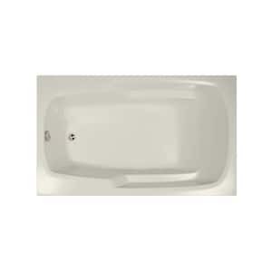 Napa 54 in. Acrylic Rectangular Drop-in Reversible Drain Air Bath Tub in Biscuit