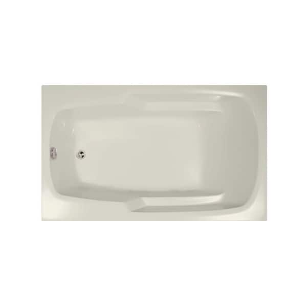 Hydro Systems Napa 60 in. Acrylic Rectangular Drop-in Reversible Drain Bathtub in Biscuit