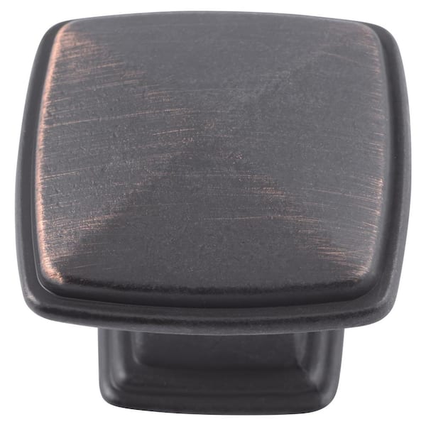 Stone Mill Hardware Providence 1-1/4 in. Oil Rubbed Bronze Square Cabinet Knob