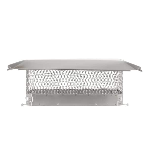 HY-C 17 in. x 8 in. California Oregon Bolt-On Single Flue Chimney Cap in Stainless Steel