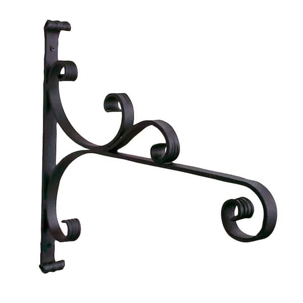 All Purpose Traditional Style Metal Bracket, Large, 18 in. Wide, Black Powder Coat Finish