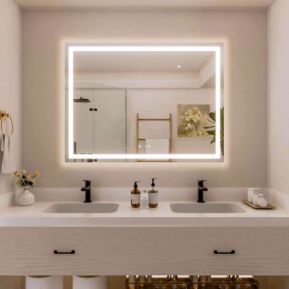 Nivorix Ziva 48 in. H x 36 in. W Rectangular Frameless LED Wall