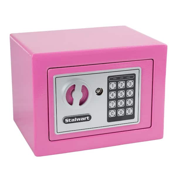 Stalwart Digital Security Safe Box for Valuables - Compact Steel Lock Box with Electronic Combination Keypad